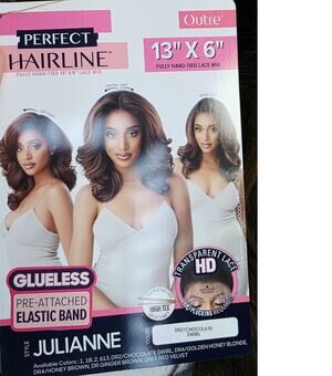 Lace Front Perfect Hair Line Julianne HD Transparent Lace Wig DR2 Choco Swirl
